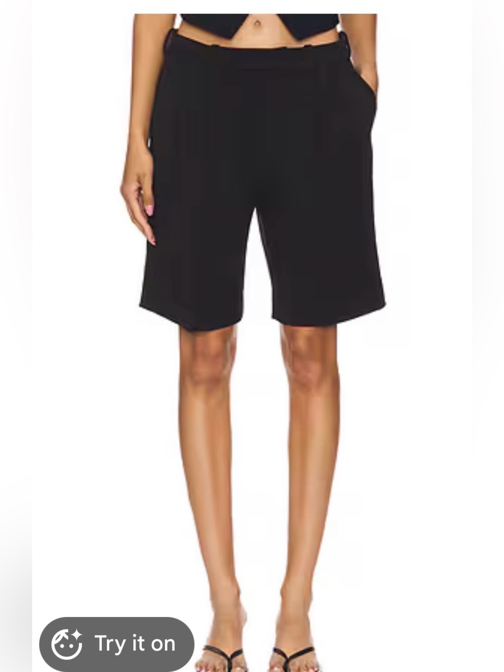 Favorite Daughter Black Bermuda Shorts